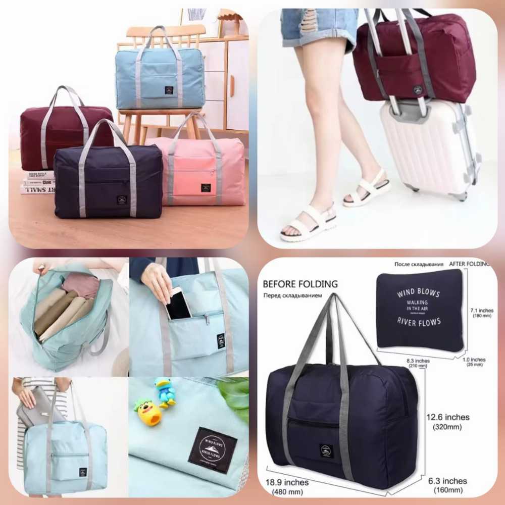Expandable Travel Bag – Large Capacity Foldable Duffle with Wet/Dry Pocket